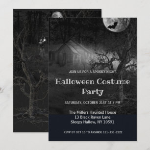 Invitation de la fête d'Halloween de la forêt de G