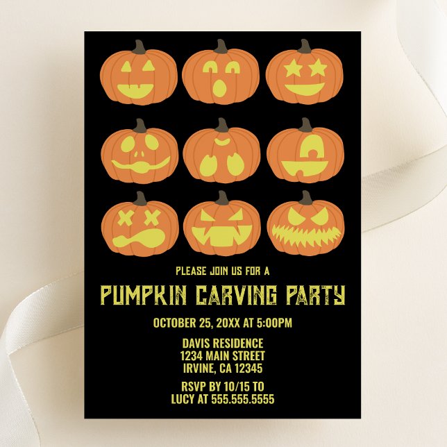 Invitation de la fête d'Halloween de la sculpture  (Créateur téléchargé)