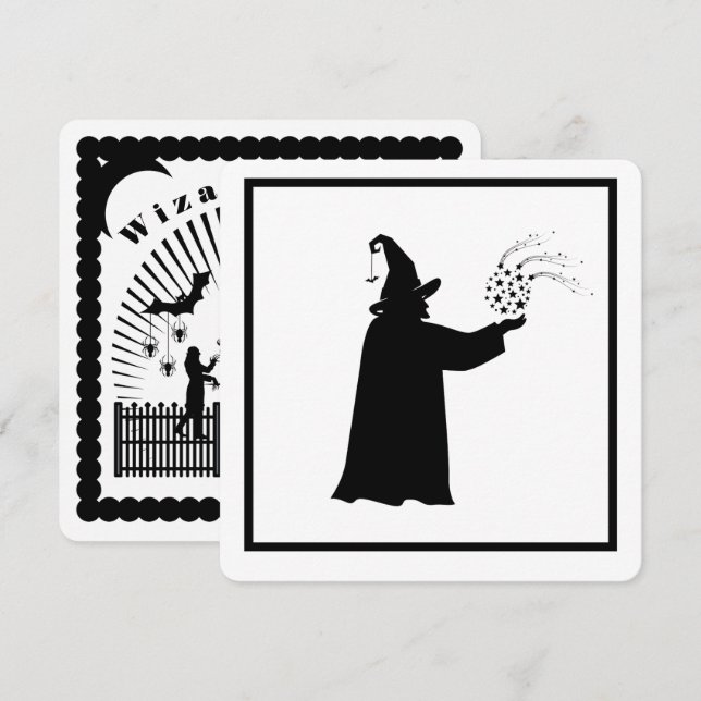 Invitation de la fête d'Halloween de l'Assistant (Devant / Derrière)