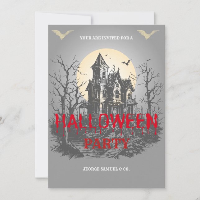 Invitation de la fête d'Halloween d'entreprise | L (Devant)