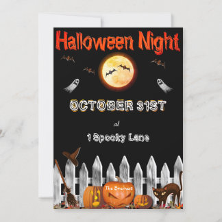 Invitation de la fête d'Halloween éffrayante