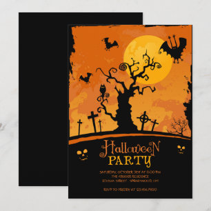 Invitation de la fête d'Halloween éffrayante