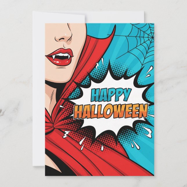 Invitation de la fête d'Halloween éffrayante (Devant)
