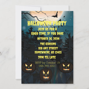 Invitation de la fête d'Halloween éffrayante
