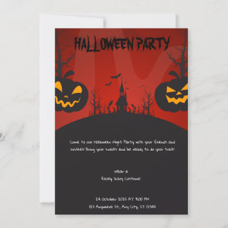 Invitation de la fête d'Halloween éffrayante Ghost