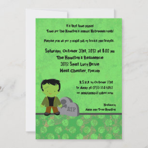 Invitation de la fête d'Halloween Éffrayante pour 