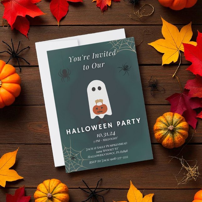 Invitation de la fête d'Halloween fantôme (Créateur téléchargé)