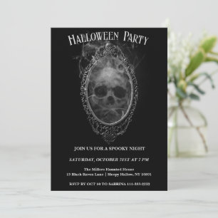 Invitation de la fête d'Halloween Ghosts Mirror