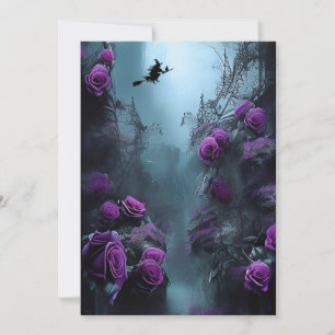 Invitation de la fête d'Halloween Jardin éffrayant