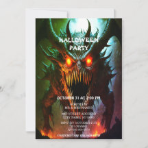 Invitation de la fête d'Halloween Monster géant