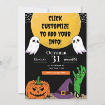 Invitation de la fête d'Halloween Monster Mash