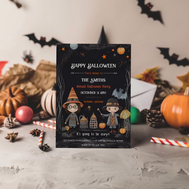 Invitation de la fête d'Halloween pour enfants (Créateur téléchargé)