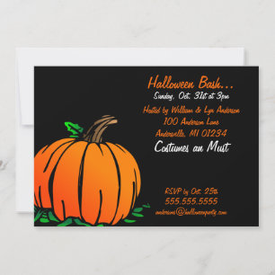 Invitation de la fête d'Halloween Pumkpin
