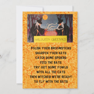 Invitation de la fête d'Halloween - sorcières