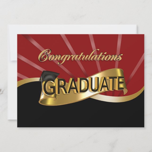 Invitation de la fête d'obtention du diplôme (Devant)