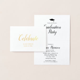 Invitation de la fête d'obtention du diplôme perso