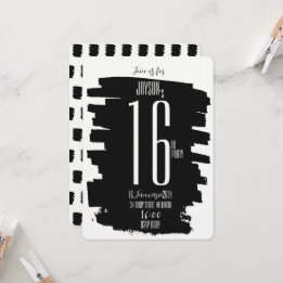 Invitation de la fête du 16e anniversaire moderne