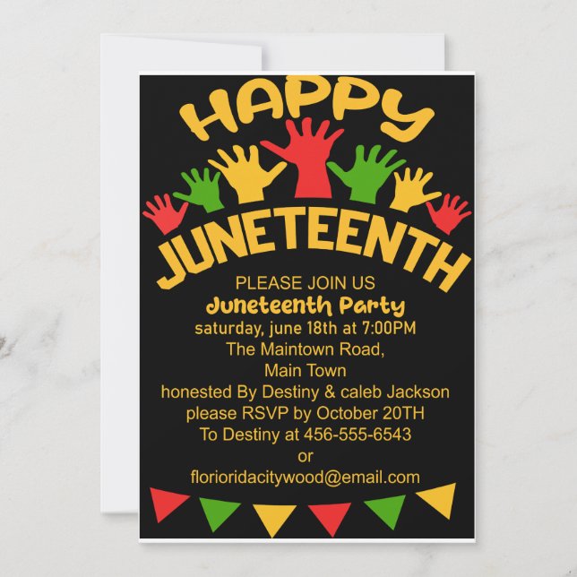 Invitation de la fête du 18e anniversaire (Devant)