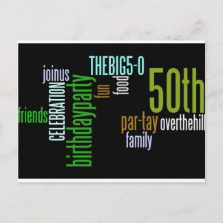 invitation de la fête du 50e anniversaire