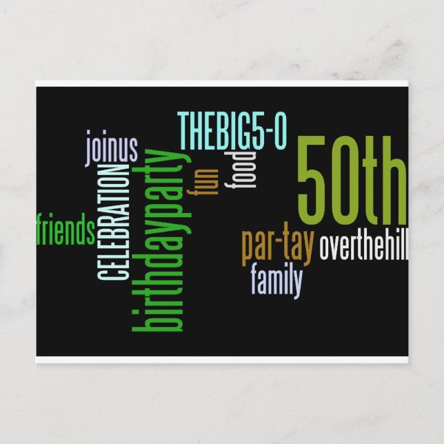invitation de la fête du 50e anniversaire (Devant)