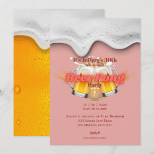 Invitation de la fête du beer pong