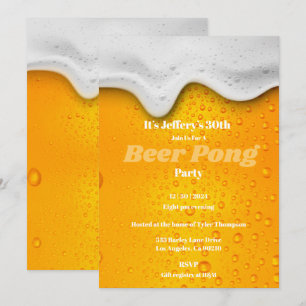 Invitation de la fête du beer pong