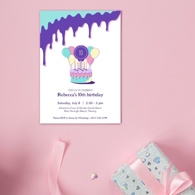 Invitation de la fête du bonbon de coton (Créateur téléchargé)