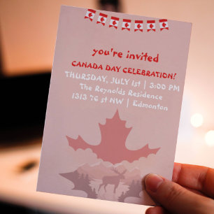Invitation de la fête du Canada