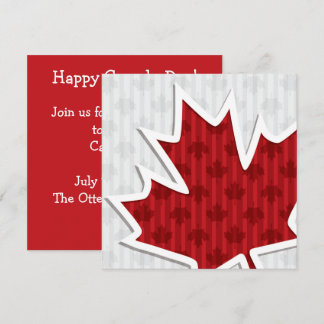 Invitation de la Fête du Canada Feuille de Maple