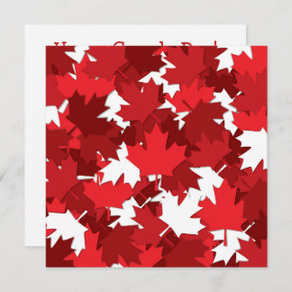 Invitation de la Fête du Canada feuille d'érable
