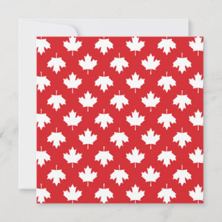 Invitation de la Fête du Canada feuille d'érable