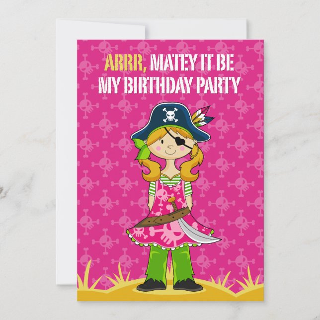 Invitation de la Fête du Capitaine Pirate (Devant)
