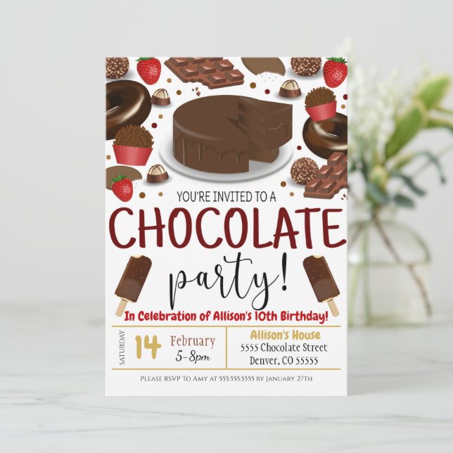 Invitation de la fête du chocolat (Debout devant)
