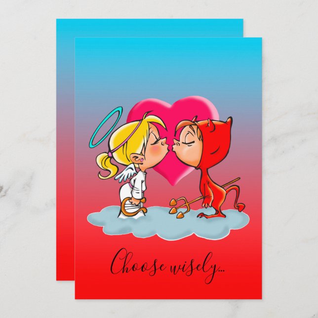 Invitation de la fête du Ciel et de l'Enfer (Devant / Derrière)