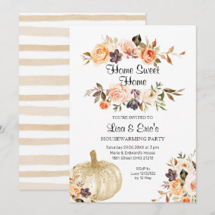 Invitation de la fête du Citrouille de fleurs