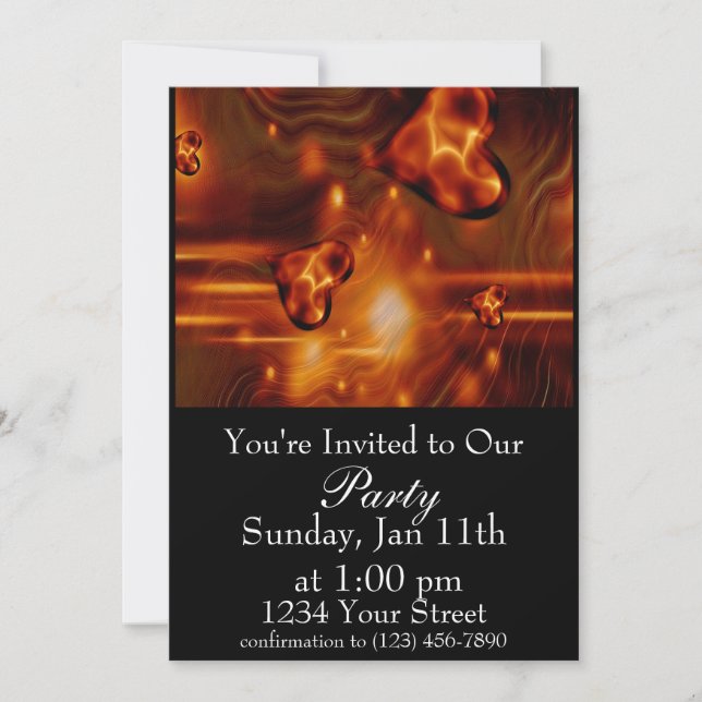Invitation de la Fête du coeur de flamme (Devant)