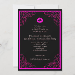 Invitation de la fête du costume de bal d'Hallowee