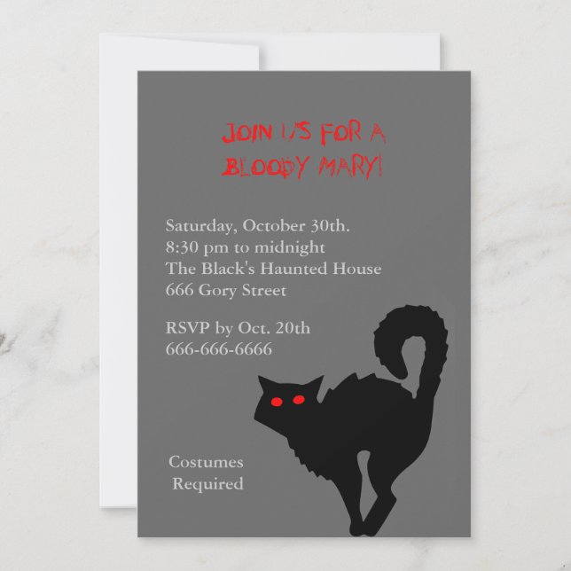 Invitation de la fête du costume des sorcières (Devant)