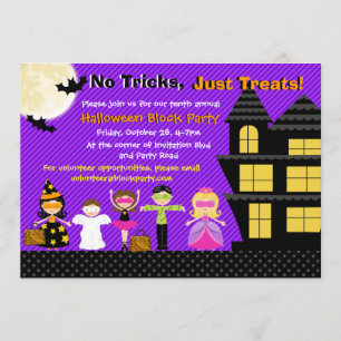 Invitation de la fête du costume d'Halloween Kids