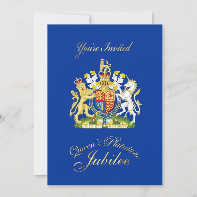 Invitation de la fête du jubilé de la Reine Platni (Devant)