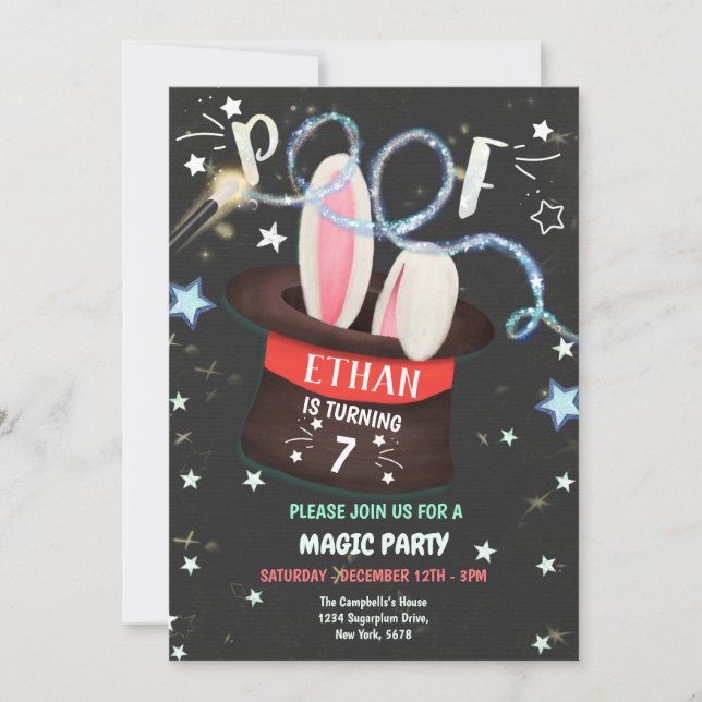 Invitation de la Fête du Magicien (Devant)
