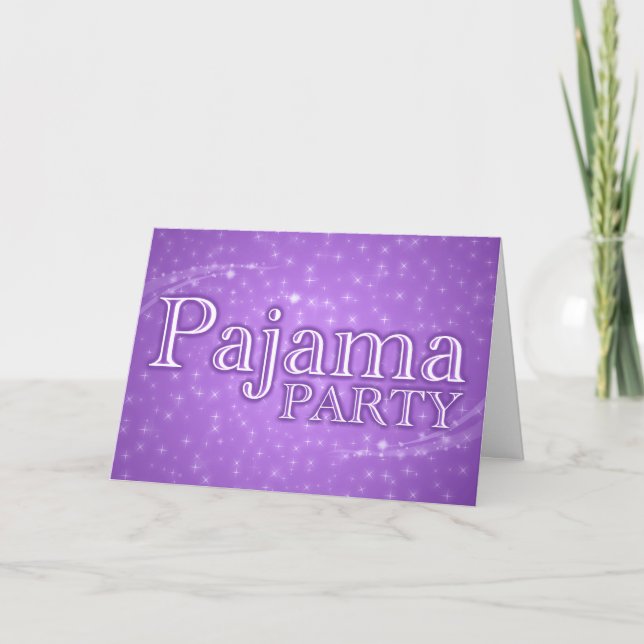 invitation de la fête du pyjama : starshine (Devant)