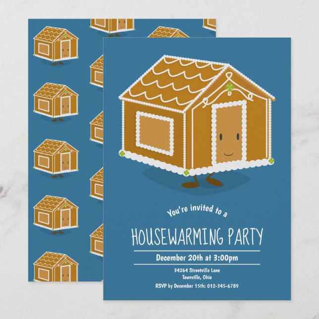 Invitation de la Fête du Réchauffement de Maison d (Devant / Derrière)