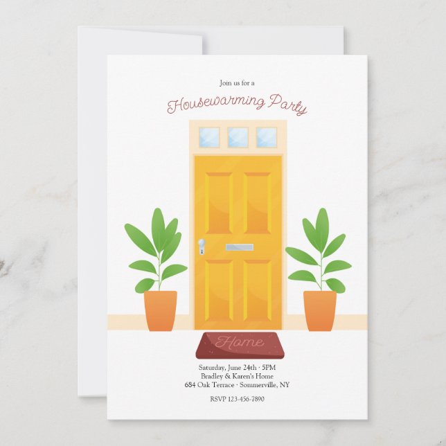 Invitation de la fête du réchauffement du foyer (Devant)