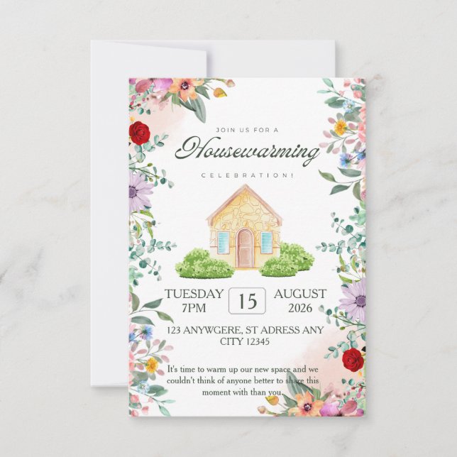Invitation de la fête du réchauffement du foyer, N (Devant)