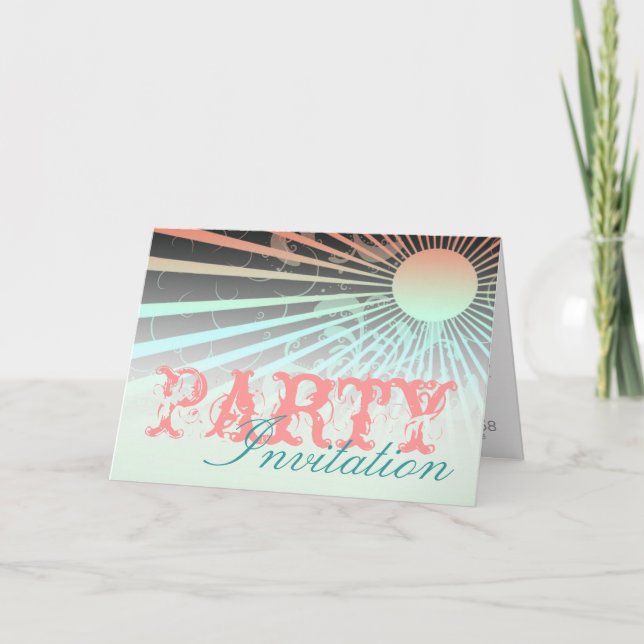 Invitation de la fête du soleil d'été (Devant)