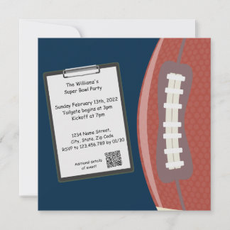 Invitation de la fête du Superbowl