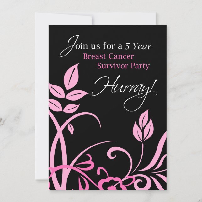 Invitation de la fête du survivant du cancer du se (Devant)