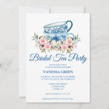 Invitation de la fête du thé douche nuptiale