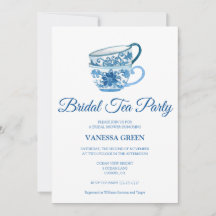 Invitation de la fête du thé douche nuptiale